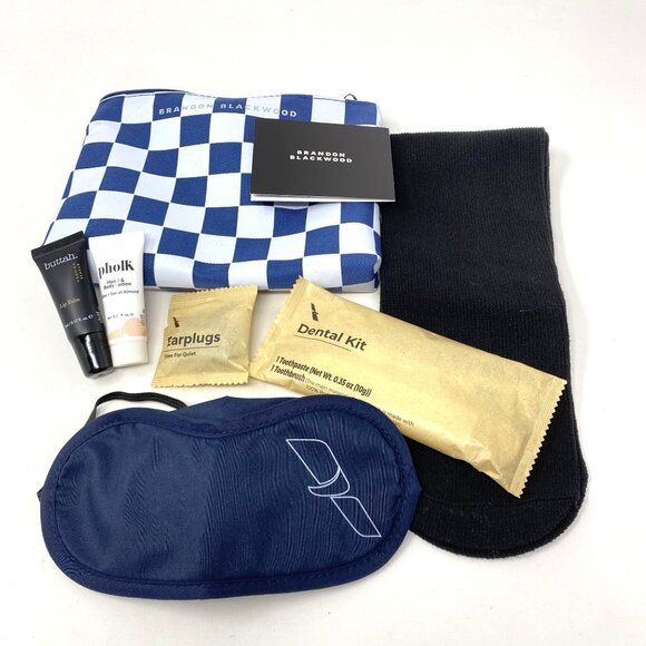 American Airlines x Brandon Blackwood Amenity Kit Hygiene Sleep Mask Socks - Picture 3 of 5